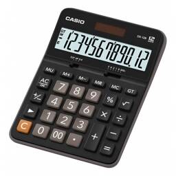 Calculadora De Escritorio Casio Dx-12b Solar O Pilas Negro