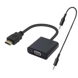 Adaptador HDMI a VGA con audio